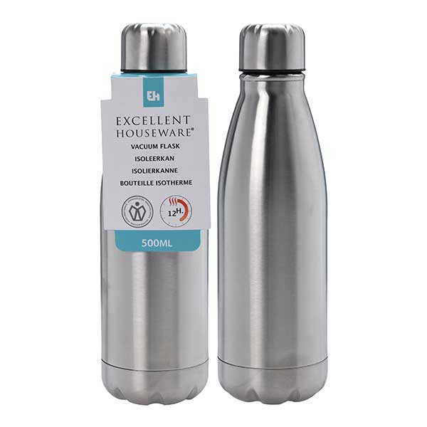 KOOPMAN 170700280 VACUUM FLASK BOTTLE MODEL SS201 500ML<br>ដបទឹក ចំណុះ500មីលីលីត្រ - Home-Fix Cambodia