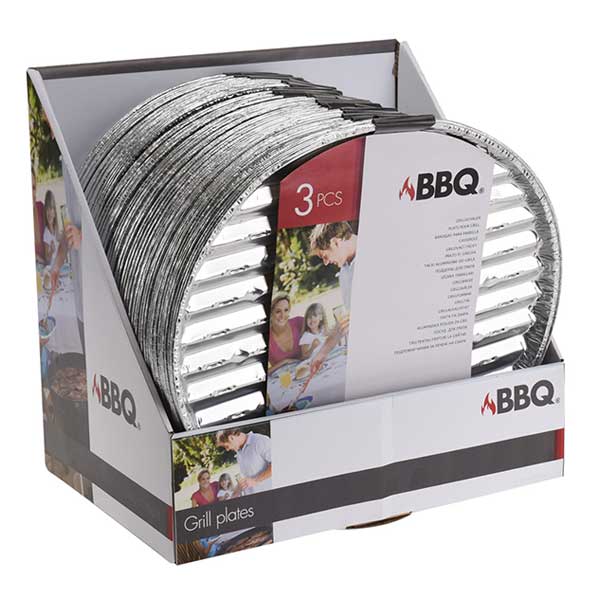 KOOPMAN DV5300020 GRILL PLATES SET OF 3, ALUMINIUM<br>ឈុតចានអាលុយមីញ៉ូមសម្រាប់អាំងសាច់, មាន3/ឈុត - Home-Fix Cambodia