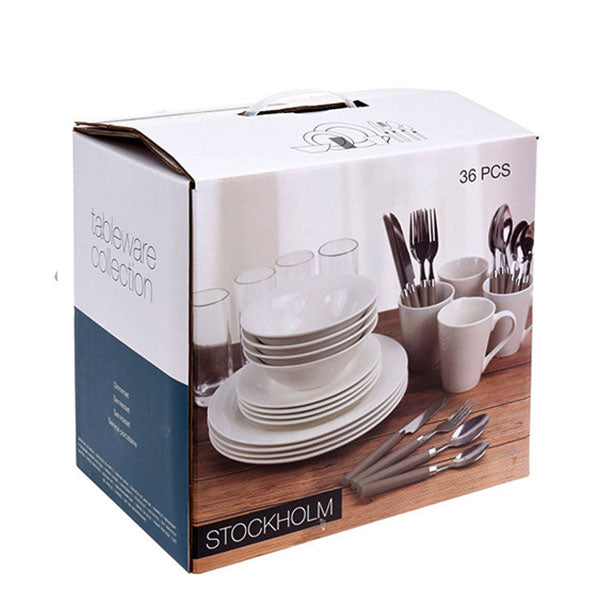 EXCELLENT HOUSEWARE Q90000010 DINNER SET PORCELAIN (36PCS)