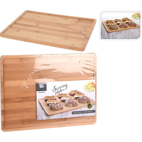 EXCELLENT HOUSEWARE 210000780 SERVING TRAY BAMBOO