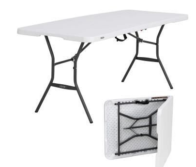 LIFETIME 6-FOOT FOLD-IN-HALF TABLE <br> តុបត់ជាពីរប្រវែង1.8ម៉ែត្រ - Home-Fix Cambodia