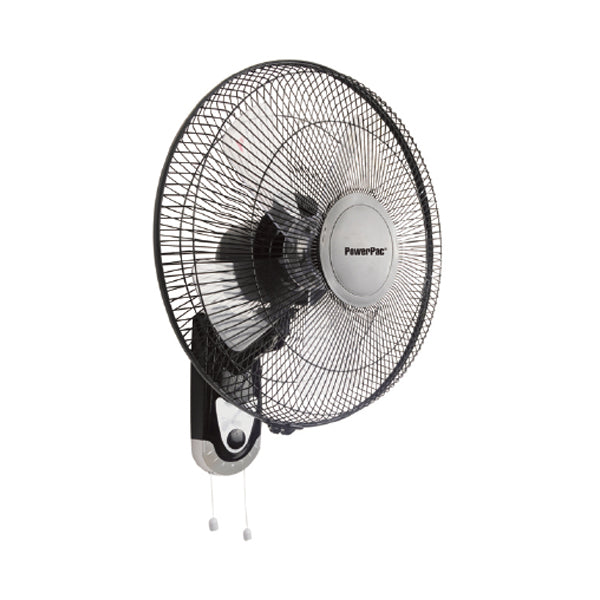 POWERPAC PPWF40 16 INCH WALL FAN 2 PULL (32786)<br>កង្ហារចាប់ជញ្ជាំង 16 អ៊ីញ មានខ្សែ 2ទាញបើក/បិទ - Home-Fix Cambodia