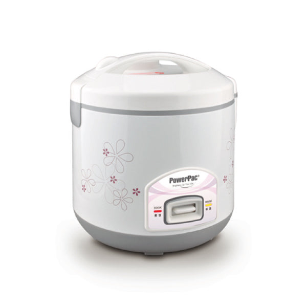 POWERPAC PPRC12 DELUX RICE COOKER W/STEAMER 1.2L (1240382)<br>ធ្នាំងដាំបាយ និងចំហុយ 1.2 លីត្រ - Home-Fix Cambodia