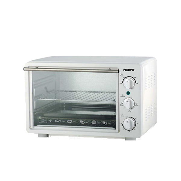 POWERPAC PPT19 ELECTRIC OVEN WITH TRAY AND GRILL 19L 1200 WATTS<br>ឡដុតអគ្គិសនី មានថាសសម្រាប់អាំង 19 លីត្រ 1200 វ៉ាត់ - Home-Fix Cambodia