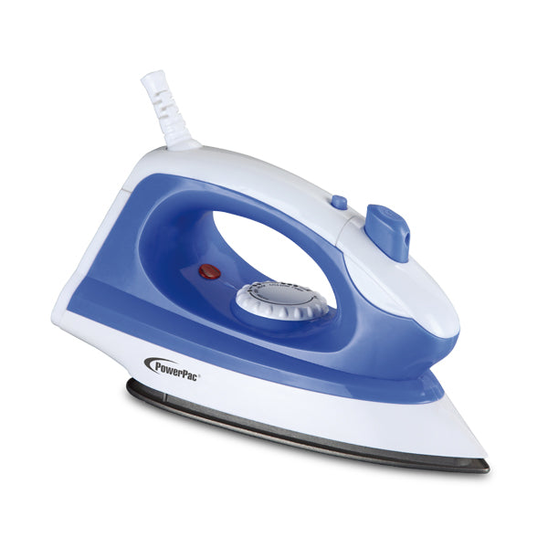 POWERPAC PPIN1000 DRY IRON WITH SPRAY, TEFLON COATED PLATE 1000 WATTS<br>ឆ្នាំងអ៊ុតអគ្គិសនី 1000 វ៉ាត់