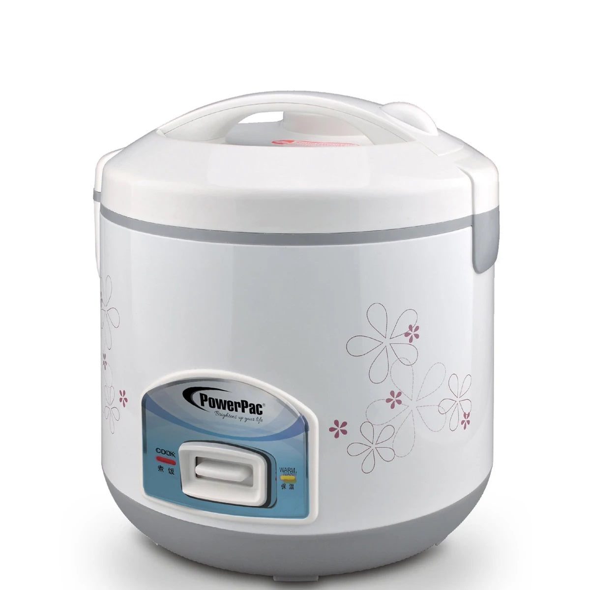 POWERPAC PPRC18A DELUX RICE COOKER W/STEAMER 1.8L<br>ឆ្នាំងដំាបាយ និងចំហុយ 1.8 លីត្រ<br>豪华电饭锅, 1.8公升, 蒸汽