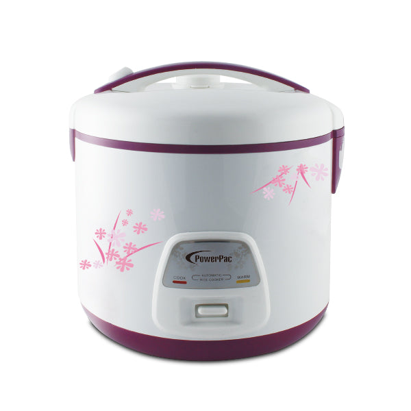 POWERPAC PPRC8112 DELUXE RICE COOKER W/STEAMER 1.2L<br>ឆ្នាំងដាំបាយអគ្គិសនី និងចំហុយ 1.2 លីត្រ<br>豪华电饭锅, 1.2公升, 蒸汽