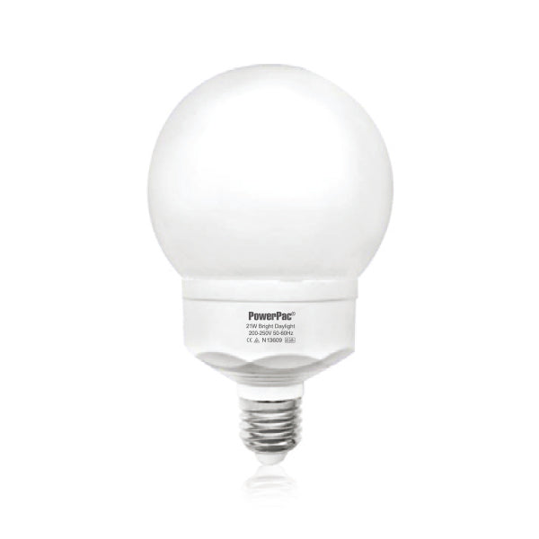 POWERPAC SGB21ES 18W GLOBE BULB 1000LM WARM WHITE<br>អំពូល ពណ៌ពងមាន់ 1000LM - Home-Fix Cambodia