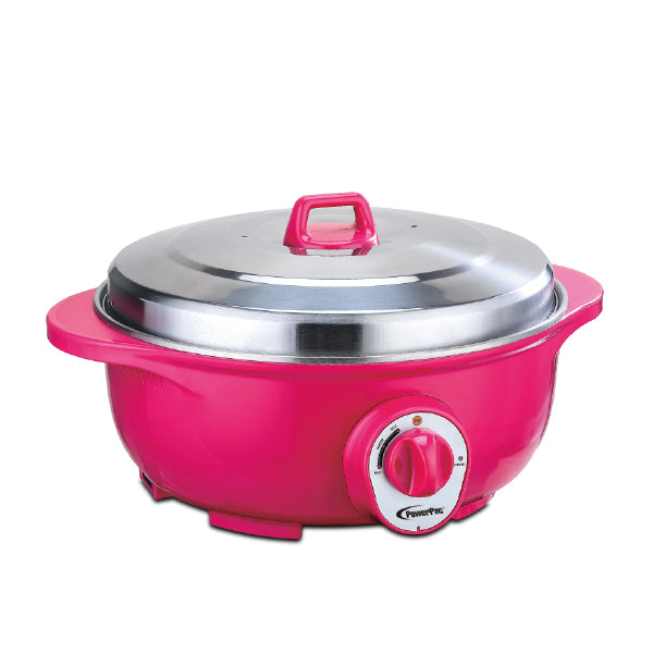 POWERPAC PPEC811 ELECTRIC WOK & STEAM BOAT 2.8L<br>ឆ្នាំងខ្ទះ និងស៊ុបអគ្គិសនី 2.8 លីត្រ - Home-Fix Cambodia