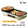 BEAR DKL-C15G1 2IN1 MULTICOOKER STEAMBOAT WITH BBQ GRILL 3L - Home-Fix Cambodia