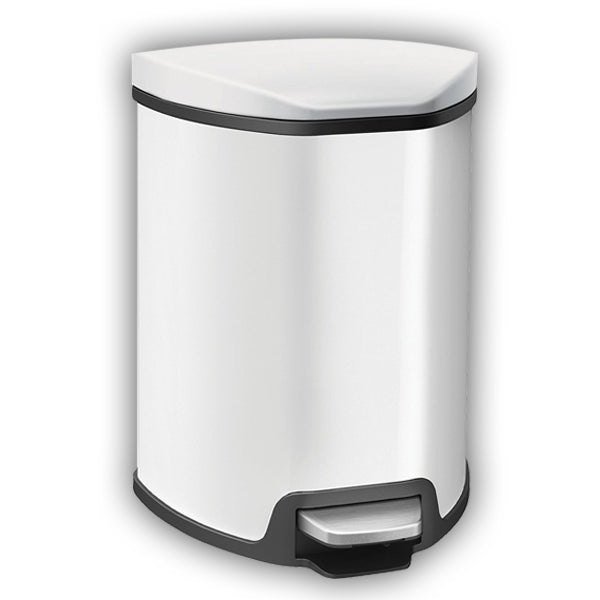 EKO 9209MP-WH-5L GRACE STEP BIN 5L WHITE <br> ធុងសំរាម 5 លីត្រ ពណ៍ស - Home-Fix Cambodia