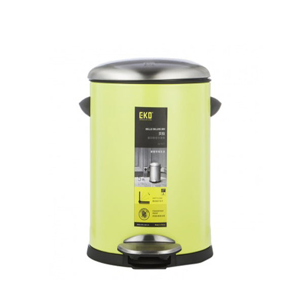 EKO 9217MP-LI-12L BELLE DELUXE BIN 12L LIME <br> ធុងសំរាម 12 លីត្រ - Home-Fix Cambodia