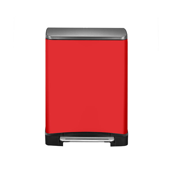 EKO 9268MP-RD-10L+9L E-CUBE STEP BIN 10L+9L RED <br> ធុងសំរាម 10+9 លីត្រ ពណ៌ក្រហម - Home-Fix Cambodia
