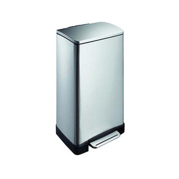 EKO 9268MT-40L E-CUBE STEP BIN 40L S-STEEL <br> ធុងសំរាម 40 លីត្រ ពណ៌អ៊ីណុក - Home-Fix Cambodia