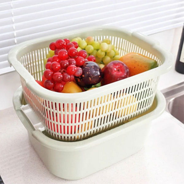 YW DOUBLE LAYER COLANDER<br>កញ្ច្រែងជ័រលាងបន្លែ - Home-Fix Cambodia