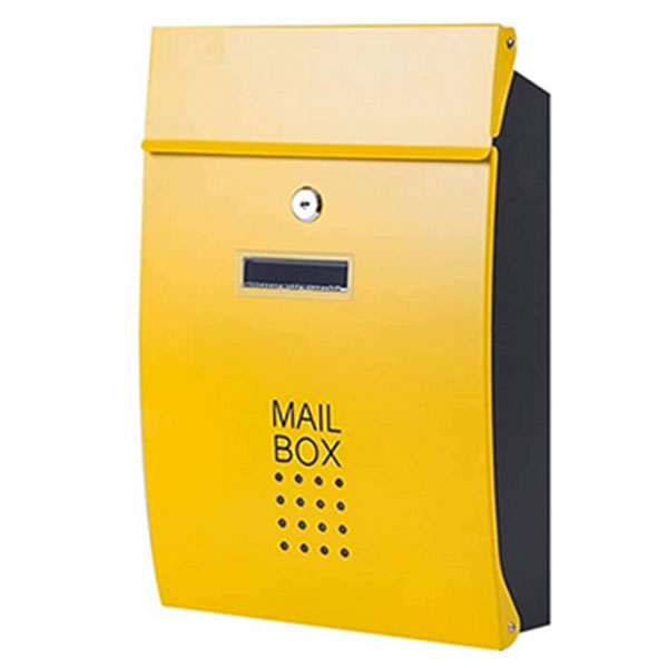 YW HC-2020 VINTAGE MAILBOX (YELLOW)<br>ប្រអប់សំបុត្រពណ៏លឿង - Home-Fix Cambodia