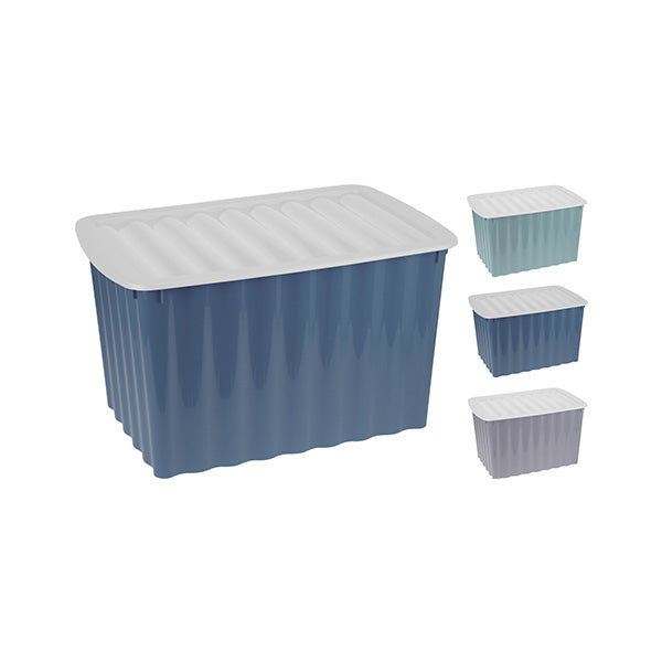 KOOPMAN Y54230870 STORAGE BOX W/LID 3ASS CLR - Home-Fix Cambodia