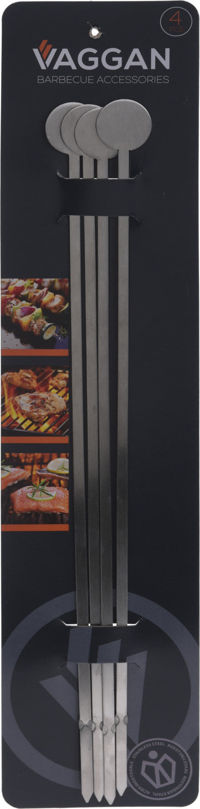 KOOPMAN YL7900500 BBQ SKEWERS SET 4PCS 375MM - Home-Fix Cambodia