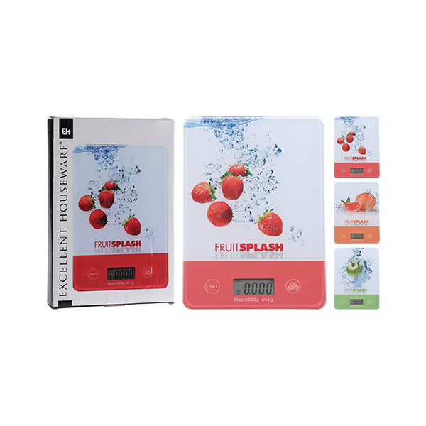 EXCELLENT HOUSEWARE YN1201140 KITCHEN SCALE GLASS (15X23CM) - Home-Fix Cambodia