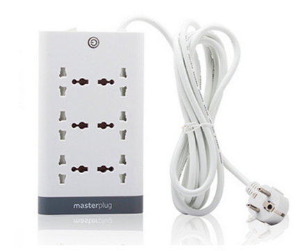 MASTERPLUG E6030-CB UNIVERSAL EXTENSION LEAD 6 GANG 3M - Home-Fix Cambodia